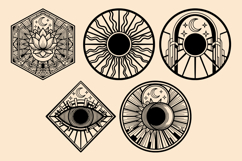 Modern Esoteric &amp; Celestial Minimalist Vector Badge Bundle Product Image 2