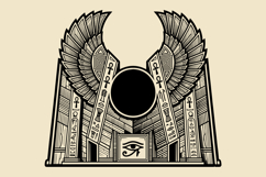 Ancient Egyptian Sacred Symbols Black &amp; White Vector Bundle Product Image 10