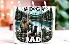 Dog Dad Tumbler Wrap Sublimation, Fathers Day Tumbler Wrap Product Image 1