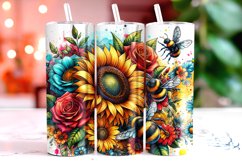 Sunflower 20oz Tumbler Wrap Sublimation Product Image 1