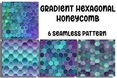 Gradient Hexagonal Honeycomb Seamless Pattern Product Image 1