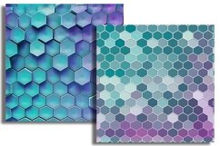 Gradient Hexagonal Honeycomb Seamless Pattern Product Image 2