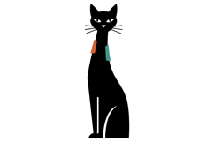 Mid-Century Modern Black Cat Product Image 1