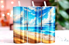 Sea Beach 20oz Tumbler Wrap Sublimation Product Image 1
