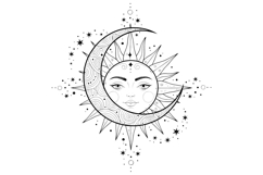 Celestial Boho Moon and Sun Line Ar Product Image 1