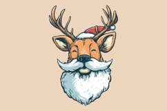 Christmas Reindeer Head Vector PNG Clipart Product Image 2