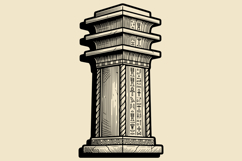 Ancient Egyptian Sacred Symbols Black &amp; White Vector Bundle Product Image 9