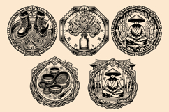 Edgy Spa Day &amp; Wellness Vector Badge Bundle: 10 Graphics Product Image 3