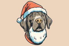 Christmas Labrador Head Vector PNG Clipart Product Image 5