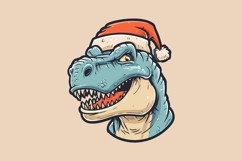 Dinosaur T-Rex Christmas Vector PNG Clipart Product Image 6