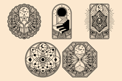 Modern Esoteric &amp; Celestial Minimalist Vector Badge Bundle Product Image 3