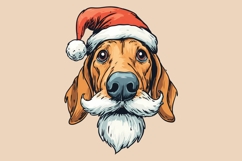 Christmas Dachshund Head Vector PNG Clipart Product Image 3