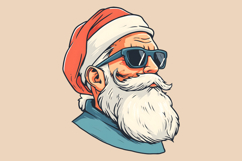 Cool Santa Sunglasses Vector PNG Clipart Product Image 4