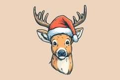 Christmas Reindeer Head Vector PNG Clipart Product Image 6