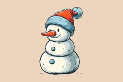 Cute Snowman Vector PNG Clipart Bundle Product Image 2
