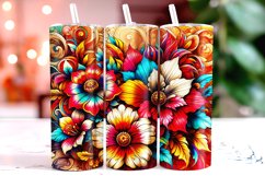 Flowers Tumbler Wrap Sublimation, 20oz Tumbler Wrap Product Image 1