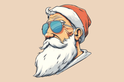 Cool Santa Sunglasses Vector PNG Clipart Product Image 6