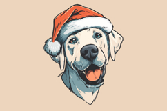 Christmas Labrador Head Vector PNG Clipart Product Image 3