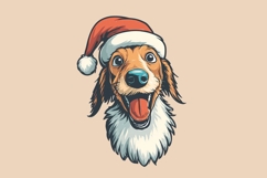 Christmas Dachshund Head Vector PNG Clipart Product Image 6