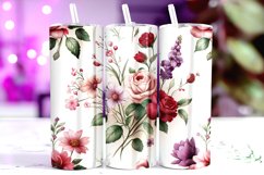 Flowers Tumbler Wrap Sublimation, 20oz Tumbler Wrap Product Image 1