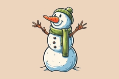Cute Snowman Vector PNG Clipart Bundle Product Image 6