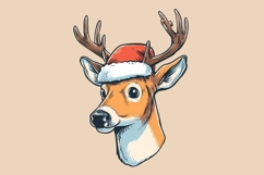 Christmas Reindeer Head Vector PNG Clipart Product Image 5