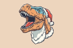 Dinosaur T-Rex Christmas Vector PNG Clipart Product Image 3