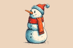 Cute Snowman Vector PNG Clipart Bundle Product Image 5