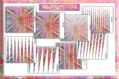 Paper Bead set of 8 Straight, tapered, bicone Product Image 1