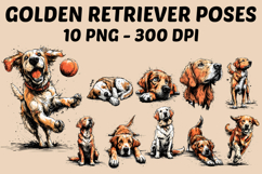 Bold Ink Golden Retriever 10-Pose Pack Product Image 1