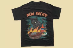 New Recipe | Funny Design for T shirt | Spooky Cat and Mouse