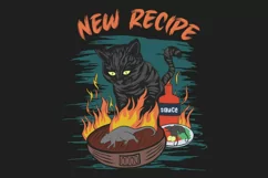 New Recipe | Funny Design for T shirt | Spooky Cat and Mouse