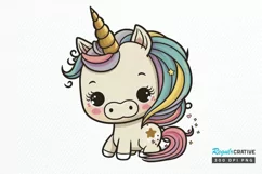 Cute Baby Unicorn Sublimation png clipart Product Image 1