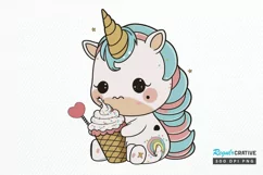 Cute Baby Unicorn Sublimation png clipart Product Image 1