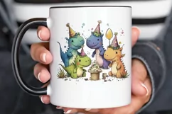 Watercolor Cute Dinosaurs Party png clipart Product Image 2