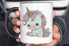 Cute Baby Unicorn Sublimation png clipart Product Image 2