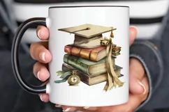 Watercolor Vintage Graduation png clipart Product Image 2
