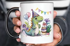 Watercolor Cute Dinosaurs Party png clipart Product Image 2