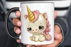 Cute Baby Unicorn Sublimation png clipart Product Image 2