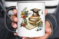 Watercolor Vintage Graduation png clipart Product Image 2