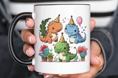 Watercolor Cute Dinosaurs Party png clipart Product Image 2