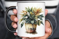 Watercolor Potted Plant png clipart Product Image 2