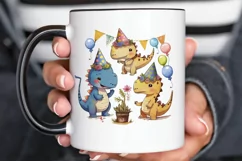 Watercolor Cute Dinosaurs Party png clipart Product Image 2