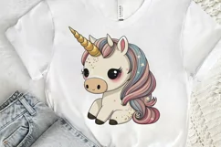 Cute Baby Unicorn Sublimation png clipart Product Image 3