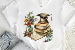 Watercolor Vintage Graduation png clipart Product Image 3