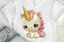 Cute Baby Unicorn Sublimation png clipart Product Image 3