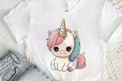 Cute Baby Unicorn Sublimation png clipart Product Image 3