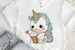 Cute Baby Unicorn Sublimation png clipart Product Image 3