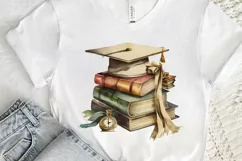 Watercolor Vintage Graduation png clipart Product Image 3
