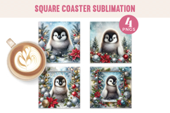 Winter Baby Penguin Coaster PNGs Product Image 1